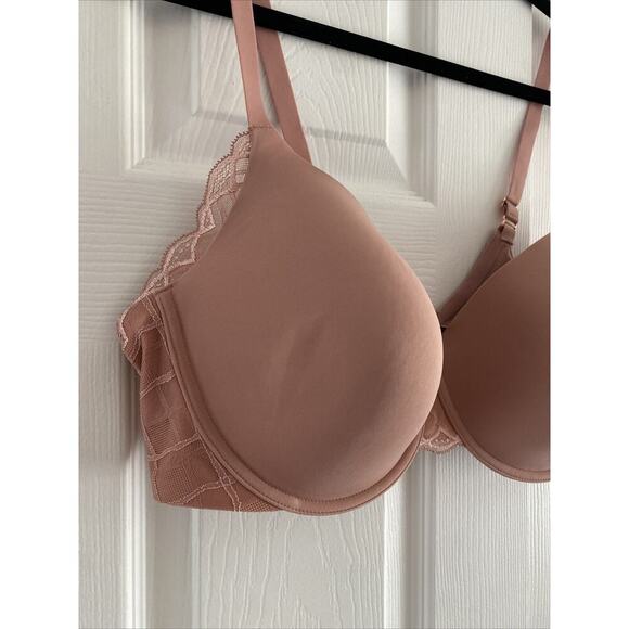 True Co Womens 40DD Pink Maybe Lace Underwire Tee Shirt Bra - Picture 3 of 8